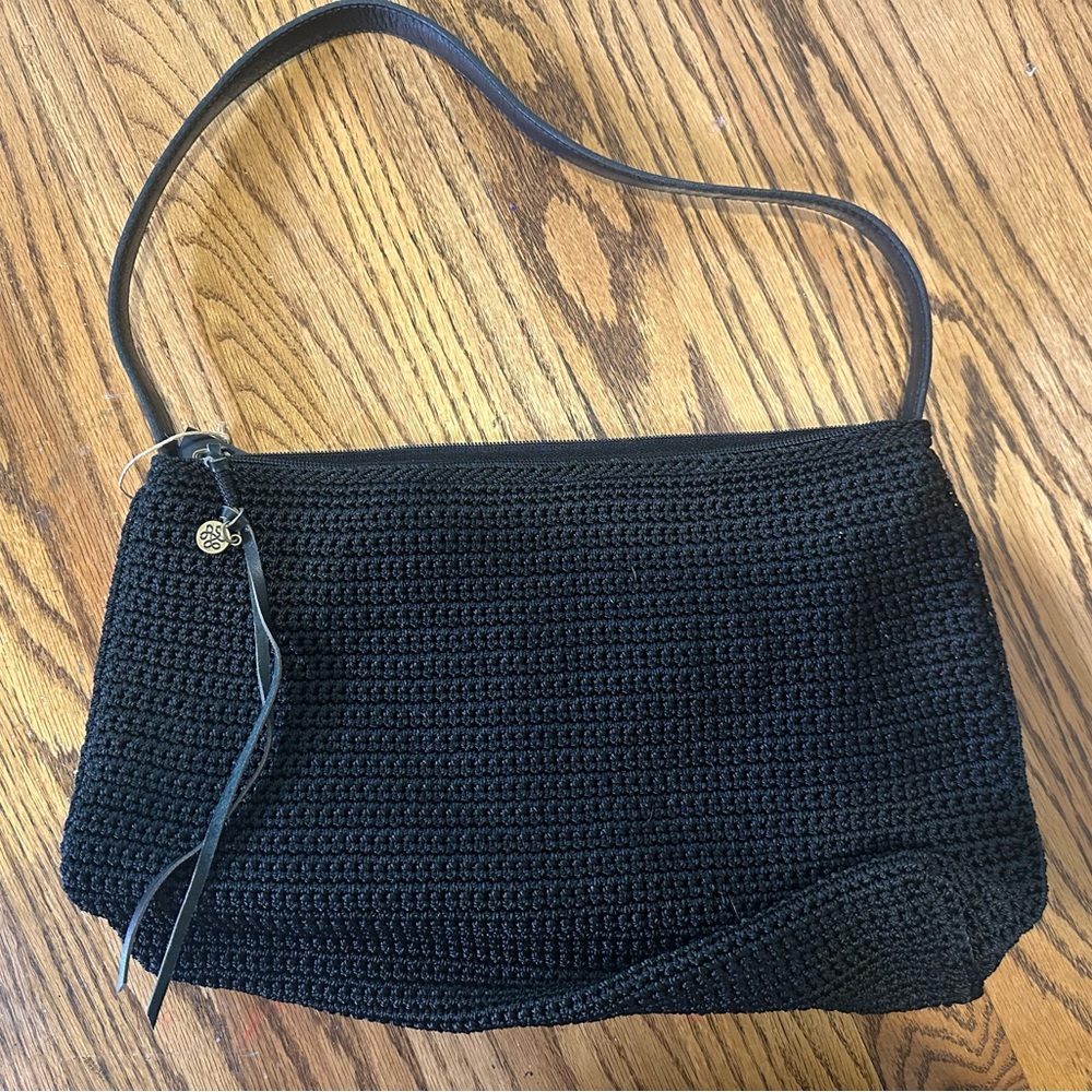 The Sak Mariposa Elegant Black Woven Shoulder Bag New. So well made.